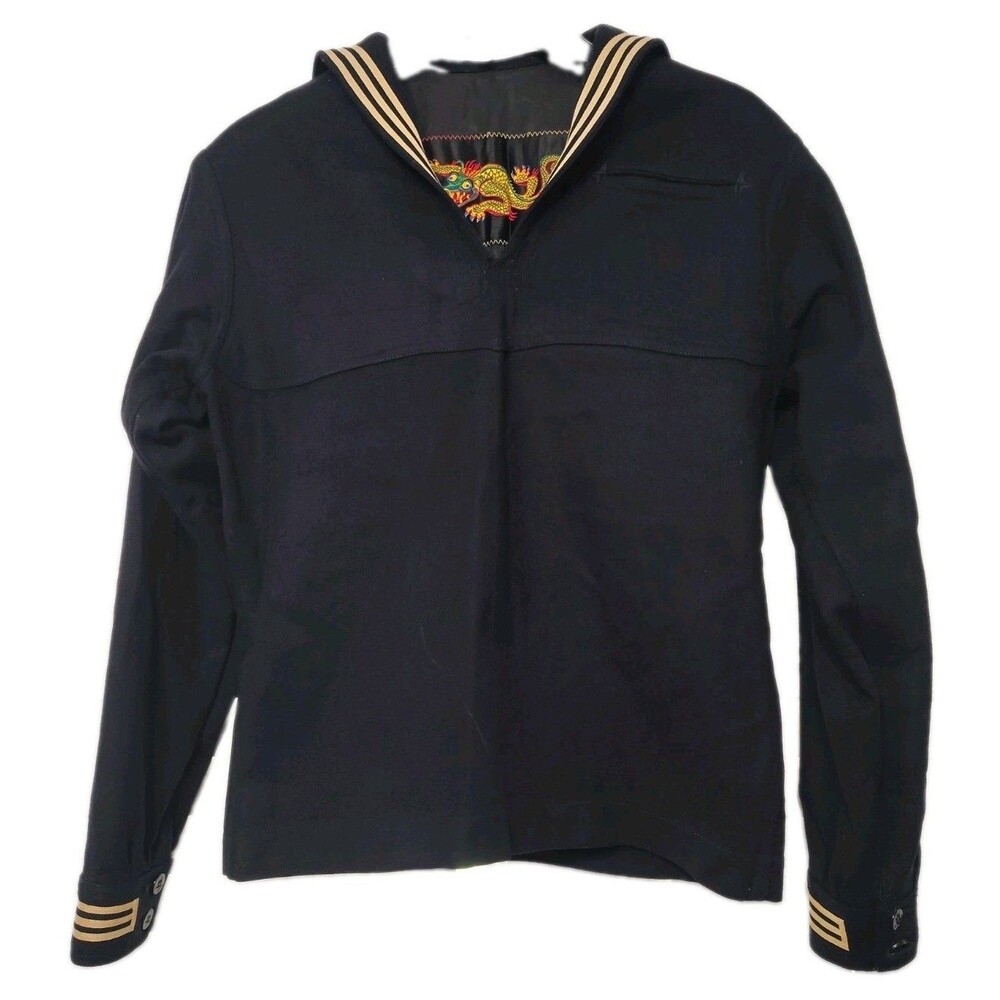 Rare Vintage US Navy Dress Blue Crackerjack Jumper Uniform Liberty Dragon CSpec